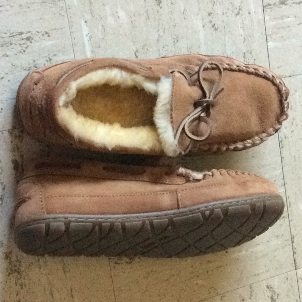 Fur lined slippers